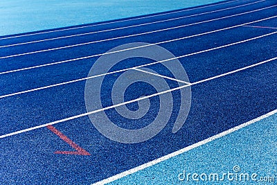 Running track in stadium Stock Photo