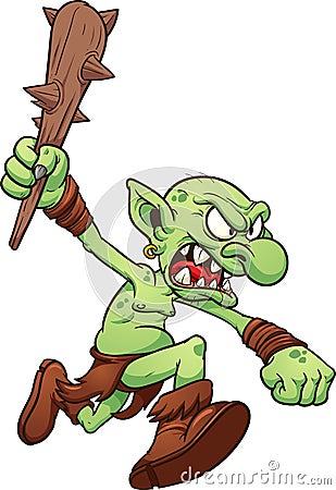 Running troll Vector Illustration