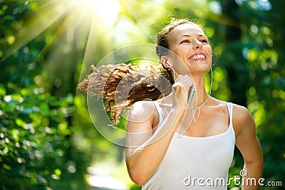 Running Woman Stock Photo