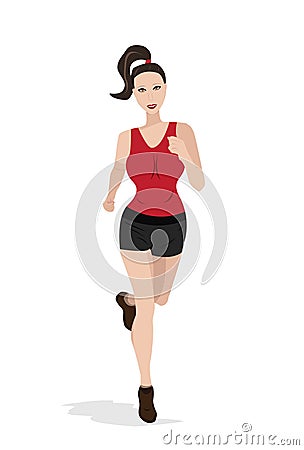 Running woman Vector Illustration