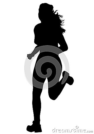 Running women two Vector Illustration