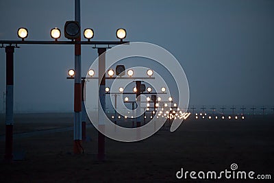 Runway of an airport Stock Photo