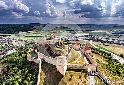 Rupea Medieval Fortress in the heart of Transylvania, Romania Stock Photo