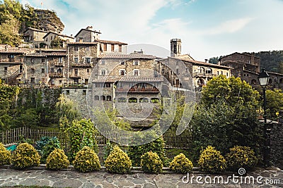 Rupit i Pruit - Medieval Catalan village, Spain Stock Photo