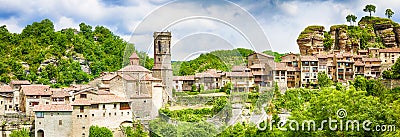 Rupit, a medieval village in the middle of nature. Catalonia, Osona Stock Photo