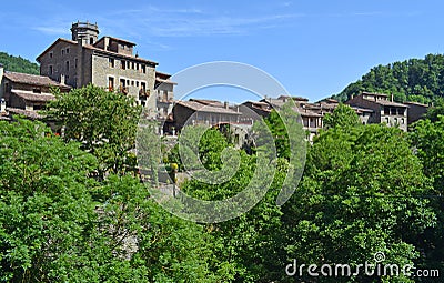 Rupit, mountain village in the province of Barcelona Stock Photo