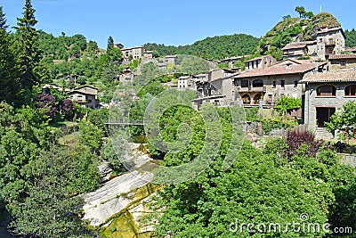 Rupit, mountain village in the province of Barcelona Stock Photo