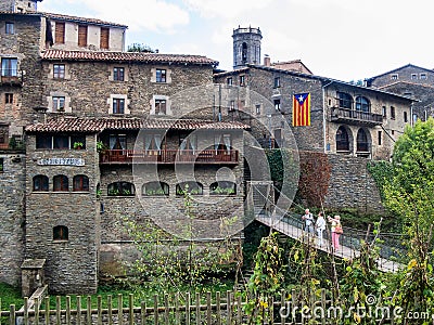 The ancient city of Rupit in Spain Editorial Stock Photo
