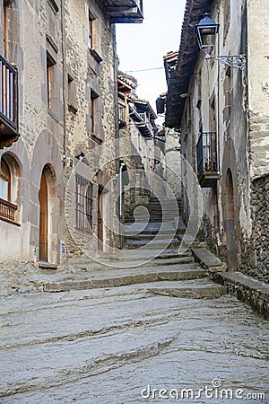 Rupit village in Catalonia, Spain, one hour from Barcelona Stock Photo
