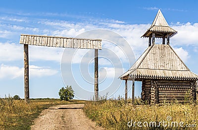 Rura woodenl gate Stock Photo