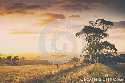 Rural Australia farmland Stock Photo
