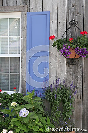 Rural barn with windows Stock Photo