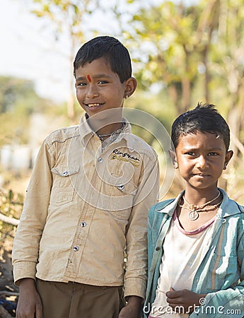 Rural Boys Editorial Stock Photo