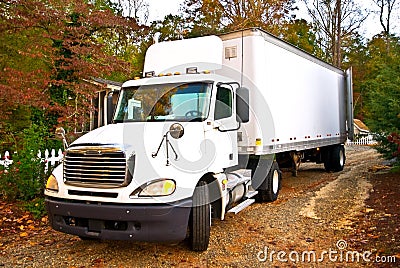 Rural Delivery / Large Truck Stock Photo