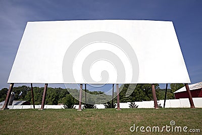 Rural Drive In in Open Field Stock Photo