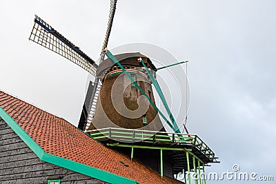 Rural Dutch scenery in Zaanse Schans village Editorial Stock Photo