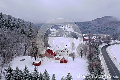 Rural Farmhouse - Vermont Stock Photo