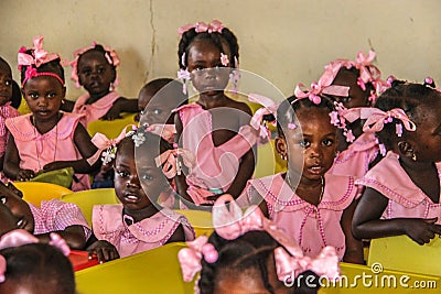 Rural Haitian school children Editorial Stock Photo