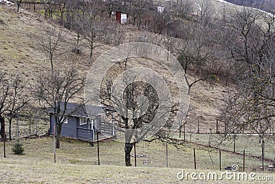 Rural holiday vacation wooden house Stock Photo