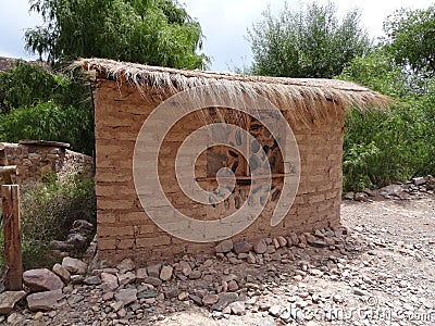 rural house made of clay bricks, Jujuy, Argentina Editorial Stock Photo