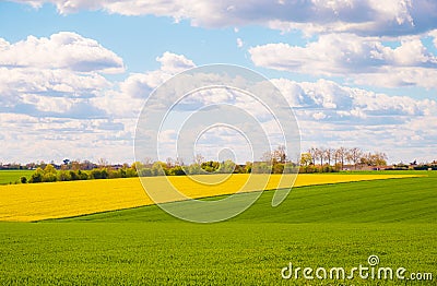 Rural landscape of cultivated fields in Nouvelle-Aquitaine Stock Photo