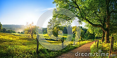 Rural landscape in late summer Stock Photo
