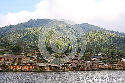 Rural landscape in Rak Thai Village Editorial Stock Photo