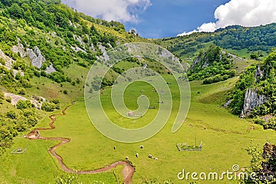 Rural Mountain Landscape Stock Photo