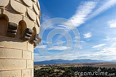 Rural landscape of Segovia outskirts from the Tower of John II of Castile in the Alcazar of Segovi Editorial Stock Photo