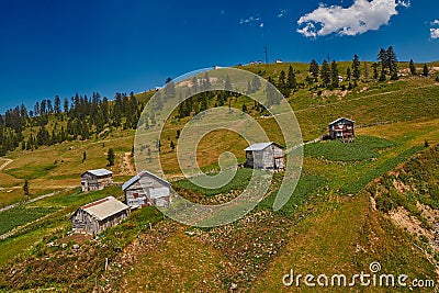 Rural mountain landscapes of Georgian Adjara region Stock Photo