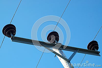 Rural Power Lines Stock Photo