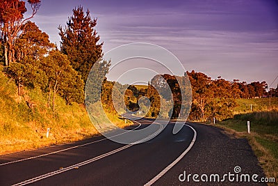 Rural road in Australia Stock Photo