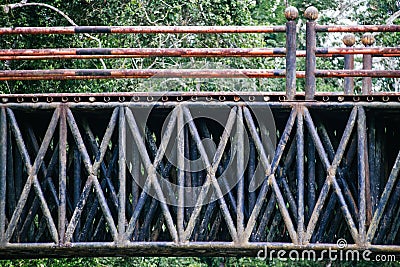 Rural road bridge structure in the amazon Stock Photo