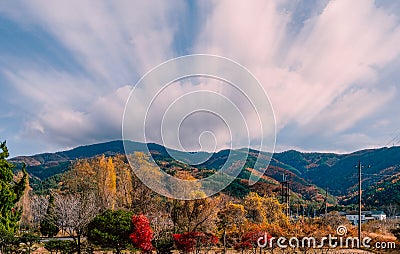 Rural scene of autumn landscape Stock Photo