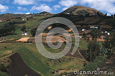 Rural scene near Riobamba Ecua Stock Photo