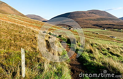 Rural settlement, Rackwick bay, Isle of Hoy, Orkney islands Stock Photo