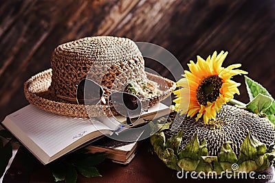 Rural summer still life in the dark Stock Photo