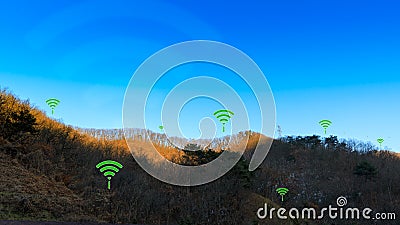 Rural Territory Wireless Connection Concept Illustrated by WIFI Stock Photo