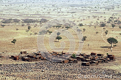 A rural village in Mali Stock Photo