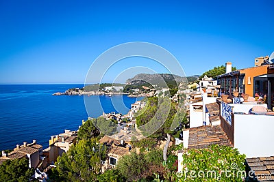 Rural Village in Paguera, Cala Fornells, Majorca Stock Photo