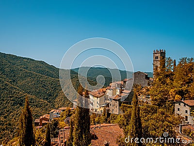 A rural village in toscana, italy Stock Photo