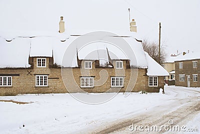 Rural winter scene. Stock Photo