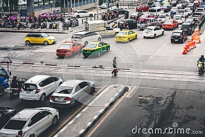 Rush Hour In Bangkok Editorial Stock Photo