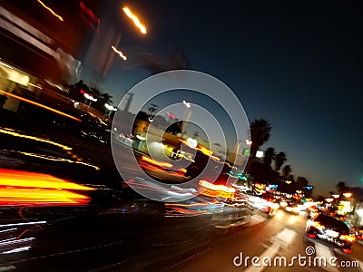 Rush hour cars racing to get home Stock Photo