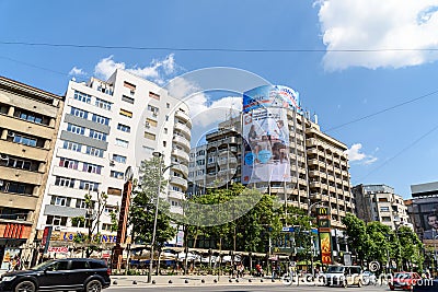 Rush Hour On Gheorghe Magheru Boulevard Of Bucharest Editorial Stock Photo