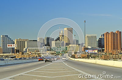 Rush Hour Traffic, Baltimore, Maryland Editorial Stock Photo