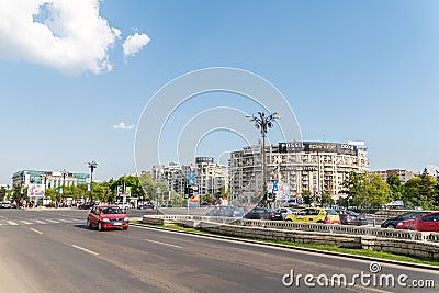 Rush Hour In Union Square (Piata Unirii) Of Bucharest Editorial Stock Photo