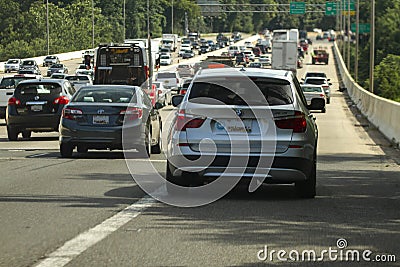 Rush hour at the washington dc beltway Editorial Stock Photo