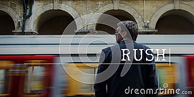 Rush speedy deadline busy schedule Stock Photo