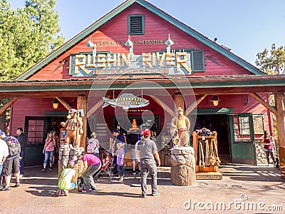 Rushin River gift shop at Disney California Adventure Park Editorial Stock Photo